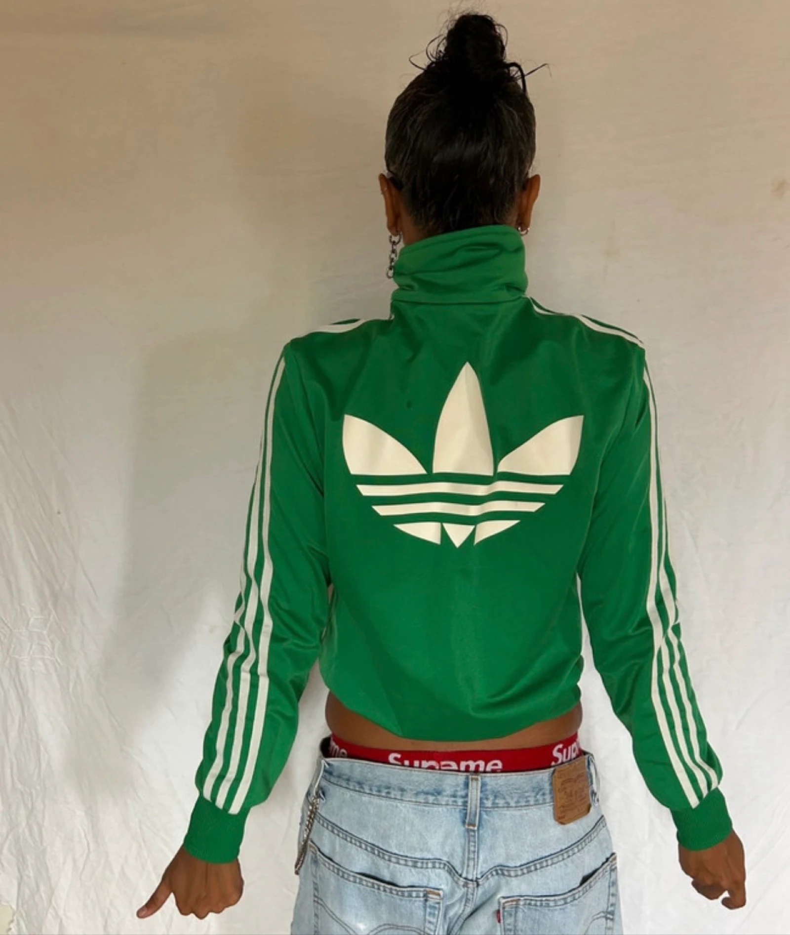 Chaqueta / chaleco - adidas / bordado - cuello alto / top - vintage - Y2K - oversize – photo 2